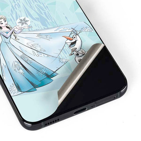 Disney Frozen Elsa and Olaf Art Galaxy S22 Plus Skin